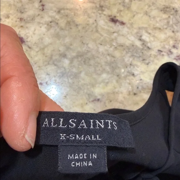 All Saints Women’s Smocked waist top Black Size XS - Picture 6 of 12